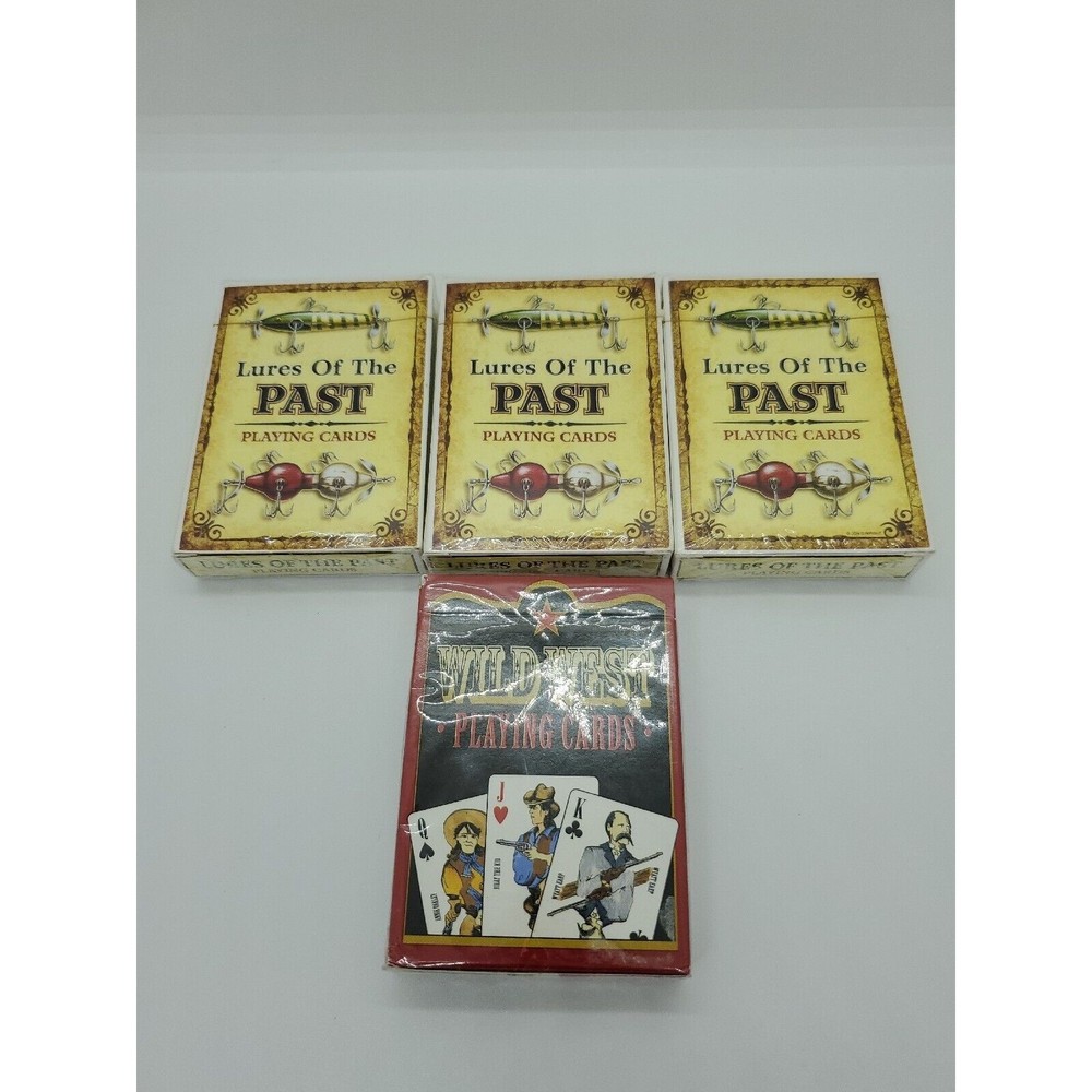 Lot Of (3) Lures Of The Past Playing Cards + Wild West Playing Cards Sealed